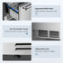 Kismile 24 Inch Built-In Double Drawer Refrigerator, 5.0 Cu.Ft Under Counter Beverage Fridge for Wine & Beer, Stainless Stee