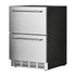 Kismile 24 Inch Built-In Double Drawer Refrigerator, 5.0 Cu.Ft Under Counter Beverage Fridge for Wine & Beer, Stainless Stee
