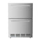 Kismile 24 Inch Built-In Double Drawer Refrigerator, 5.0 Cu.Ft Under Counter Beverage Fridge for Wine & Beer, Stainless Stee