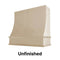 Wood Range Hood With Sloped Front and Decorative Trim - 30", 36", 42", 48", 54" and 60" Widths Available