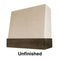 Wood Range Hood With Angled Front and Walnut Band - 30", 36", 42", 48", 54" and 60" Widths Available