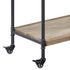 Oak & Sandy Black Serving Cart with 3-Tier Storage – Brantley
