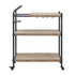 Oak & Sandy Black Serving Cart with 3-Tier Storage – Brantley