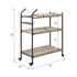 Oak & Sandy Black Serving Cart with 3-Tier Storage – Brantley