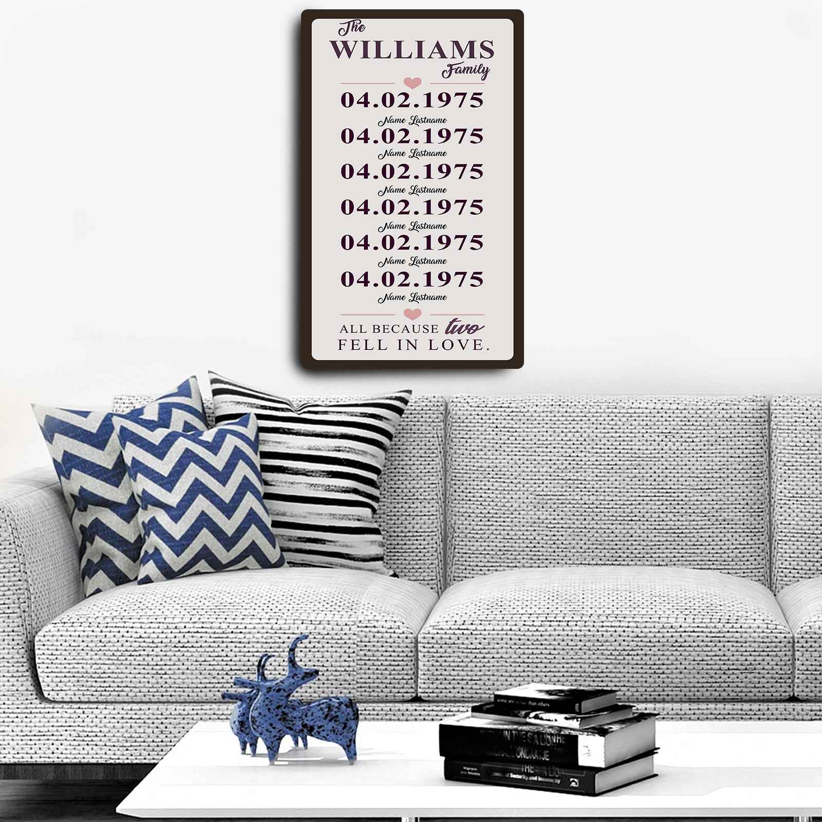 Family Dates Sign