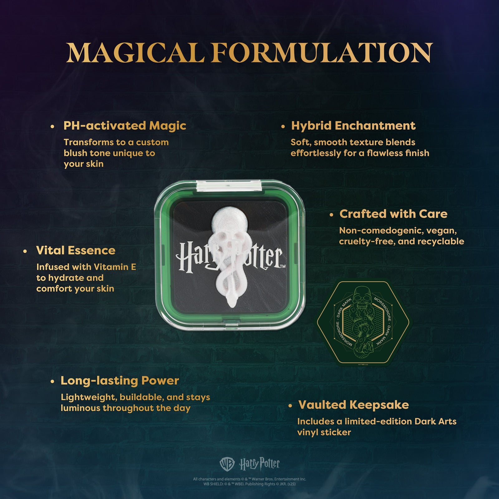 HP Dark Arts | The Dark Mark PH Color Changing Blushlighter