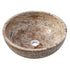 Valencia Beige Travertine Natural Stone Vessel Sink Filled and Polished (D)16" (H)6"