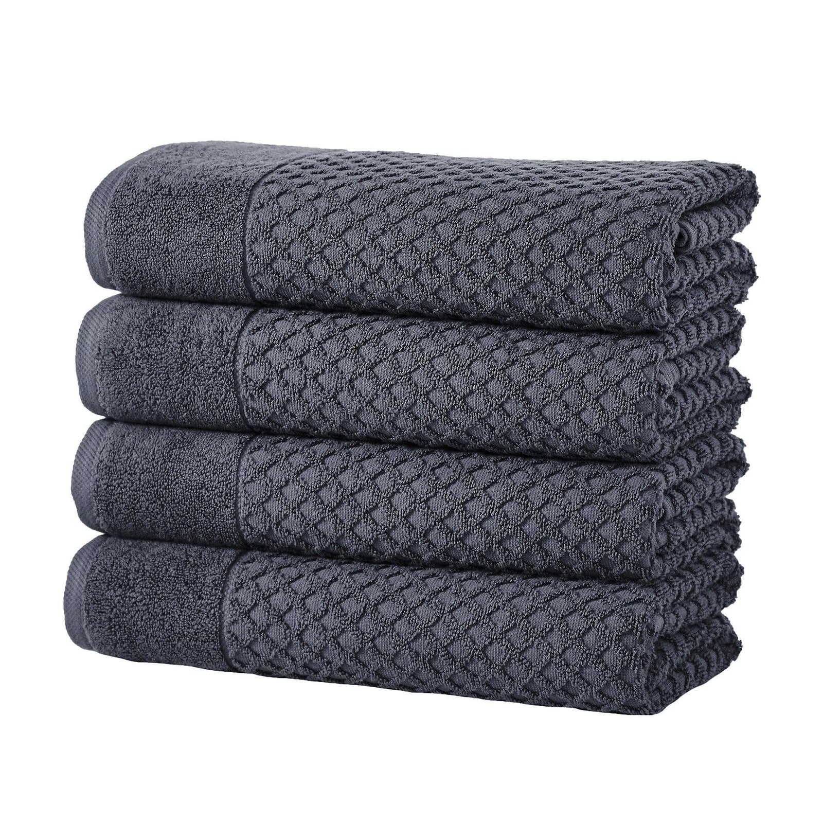 Cotton Diamond Waffle Weave Bath Towel Set - Grayson Collection