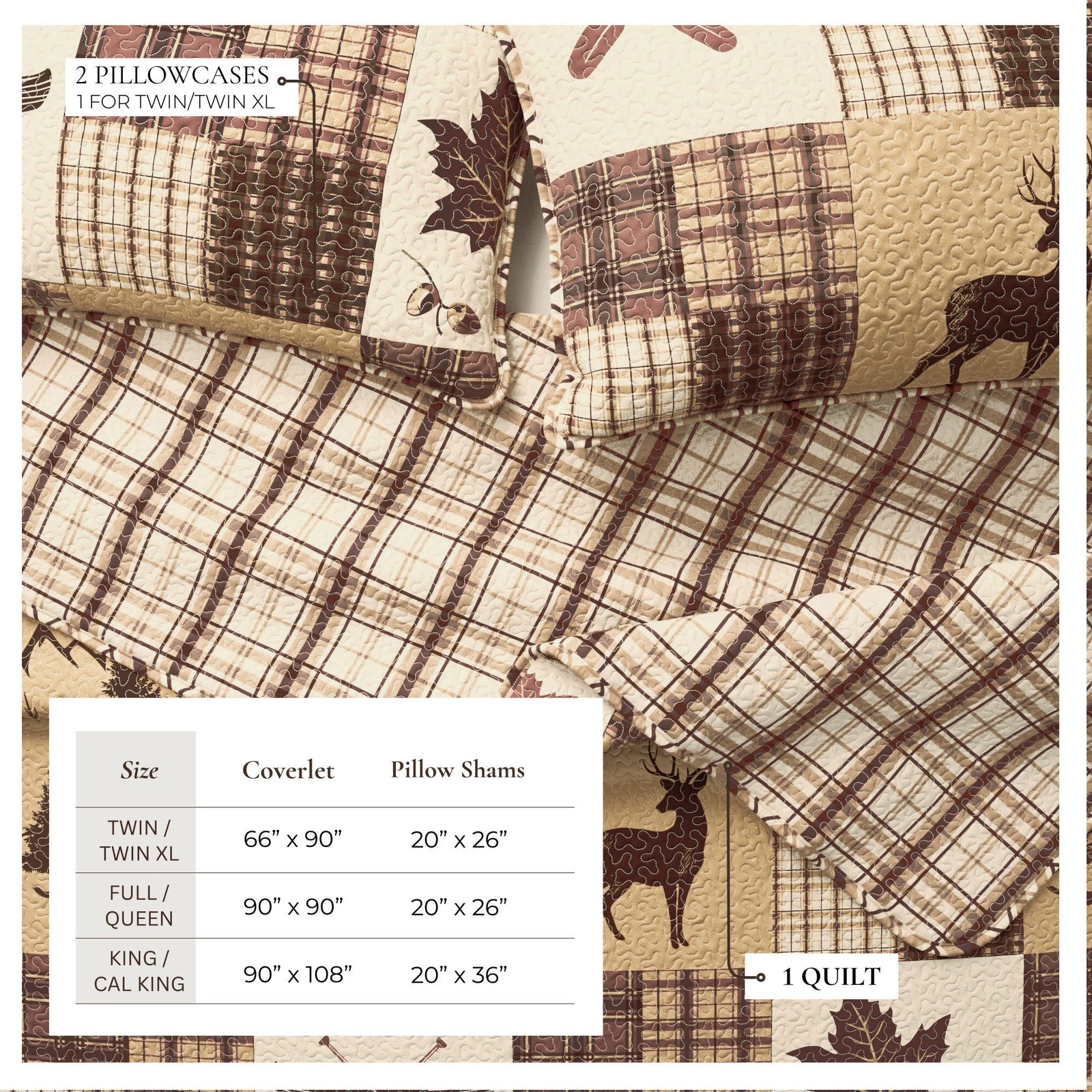 Redwood Lodge 3 Piece Quilt Set
