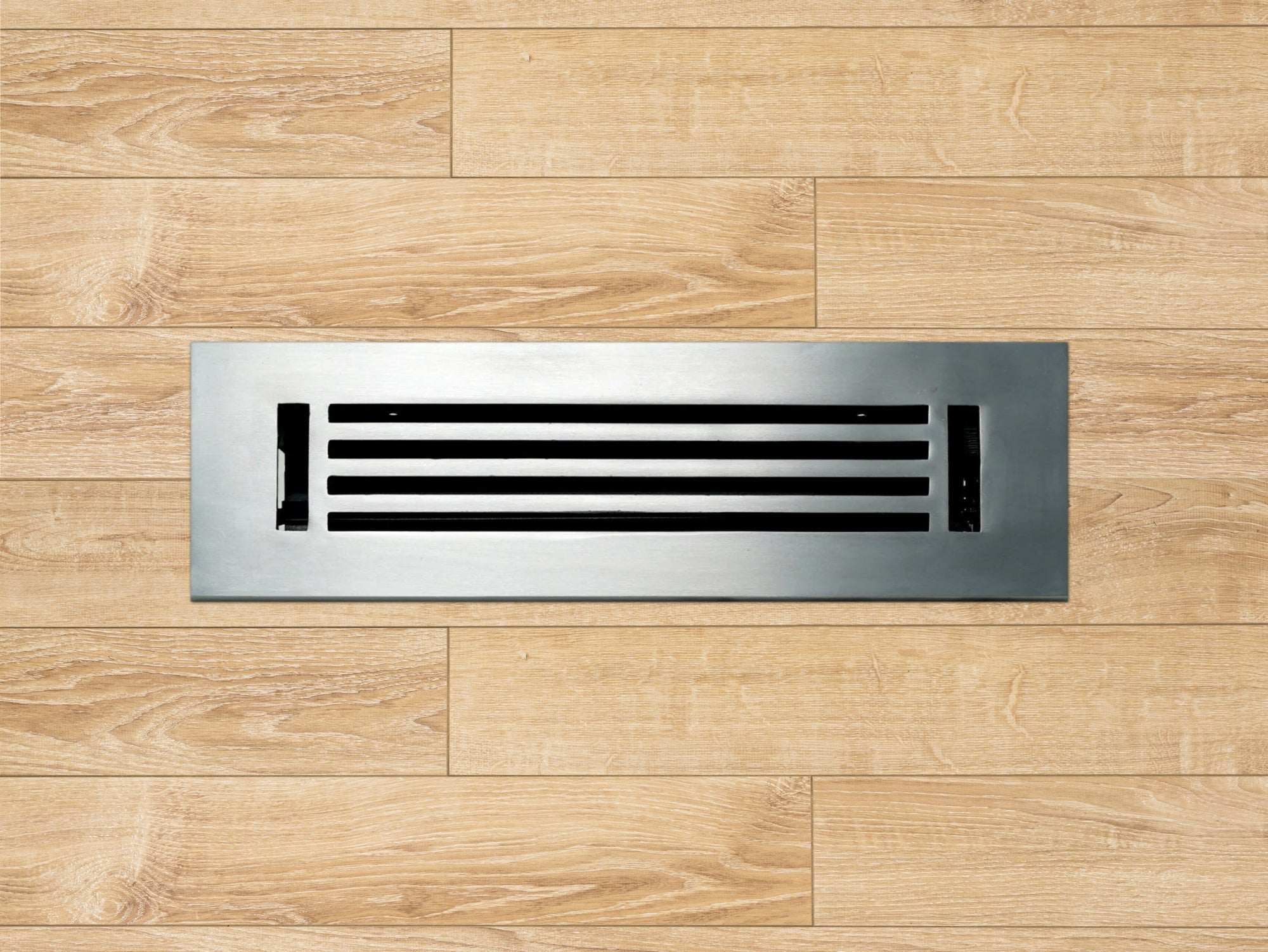 Cast Aluminum Linear Bar Vent Covers - Satin Nickel