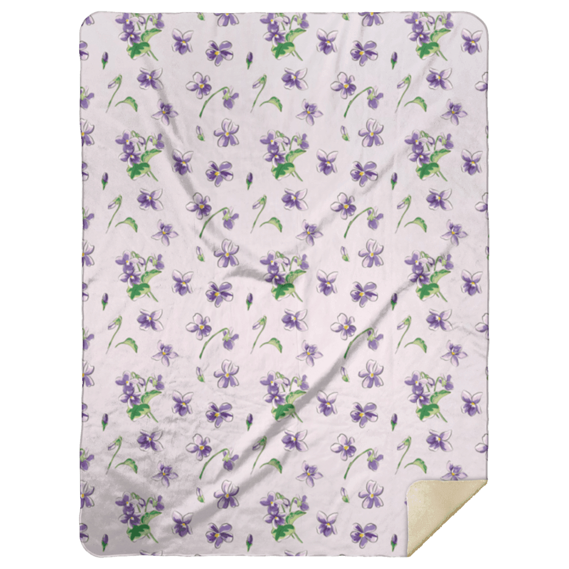 Violets Plush Throw Blanket 60x80