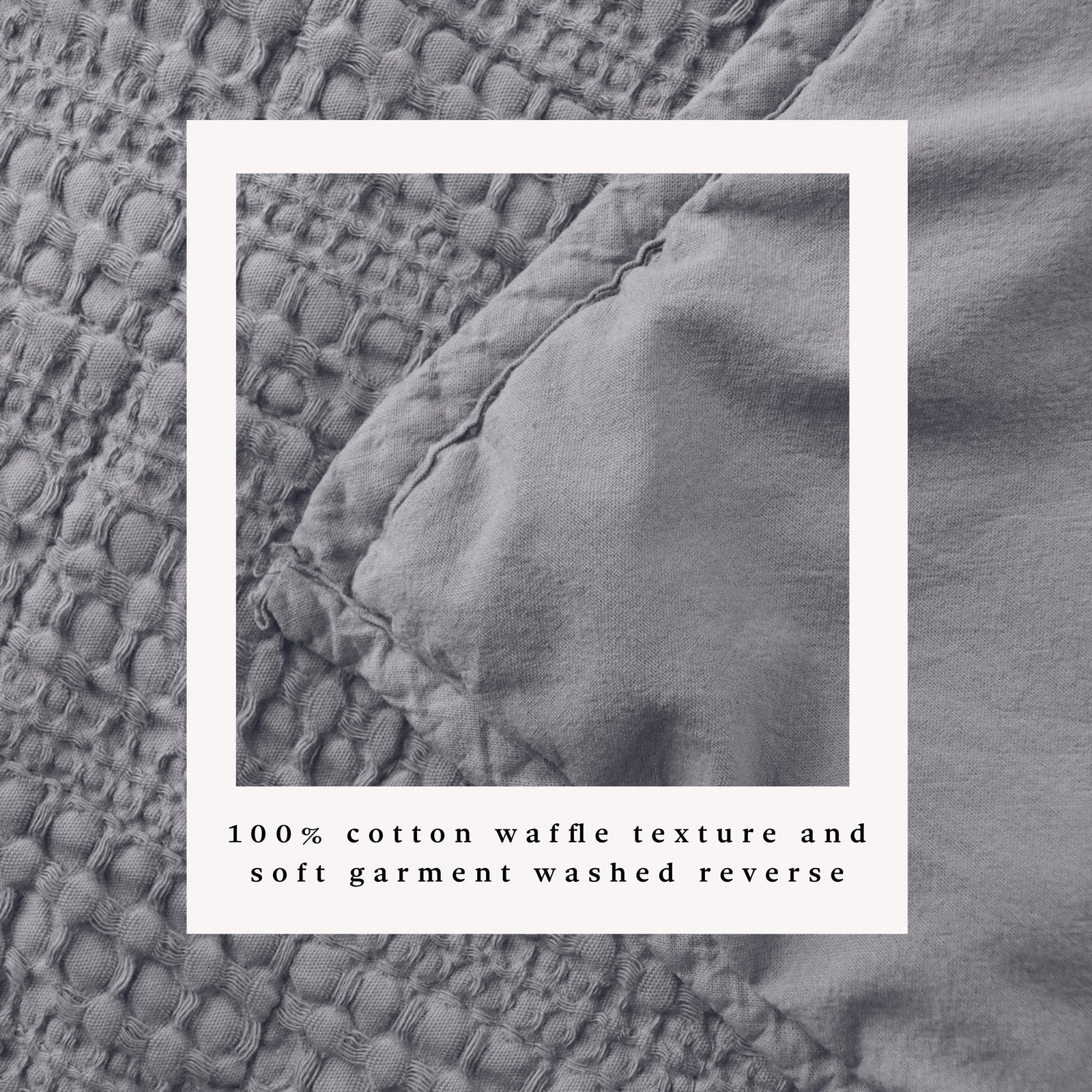 100% Cotton Honeycomb Waffle Garment Washed Quilt Set - Genevieve Collection