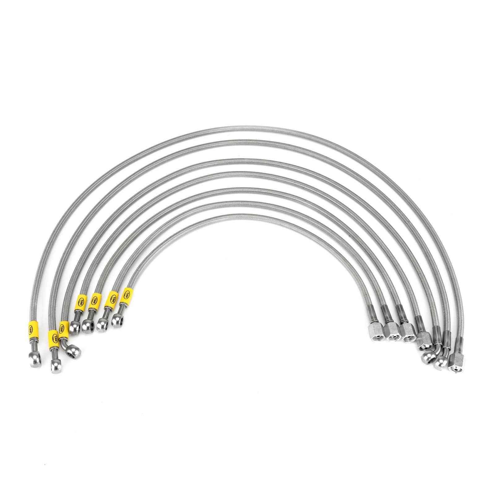 HEL Performance Fuel Injector Lines for Volkswagen Golf MK2 16V RHD (M12 Injectors), Stainless Steel Braided