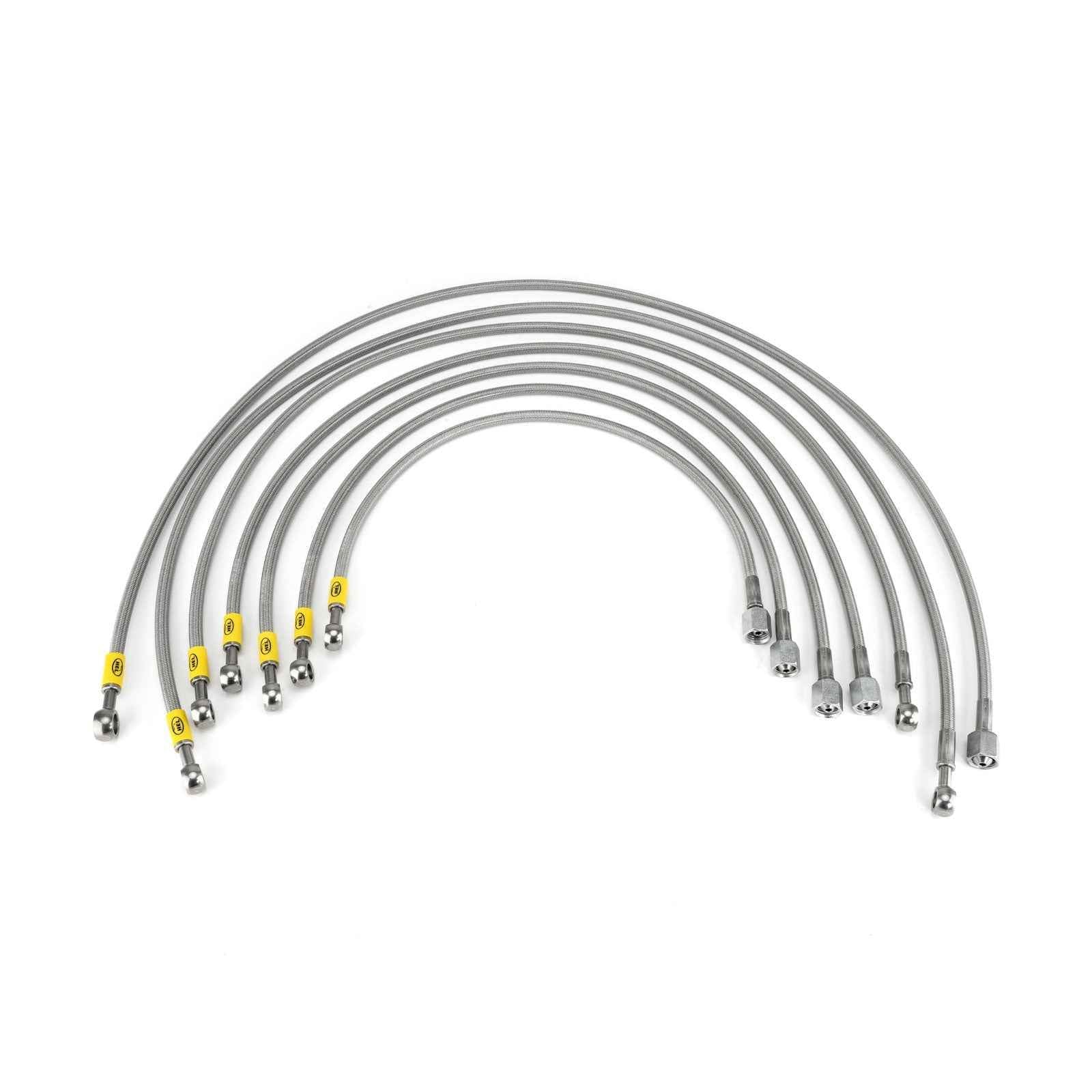 HEL Performance Fuel Injector Lines for Volkswagen Golf MK2 16V LHD (M12 Injectors), Stainless Steel Braided