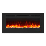 Insert or Wall-Mount Electric Fireplace with Remote Control and Touch Screen in 13 Flame Colors and Base Lights