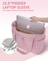 Quilted Puffer Tote Bag with Laptop Sleeve & Cup Holder 20L Travel Work