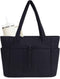Quilted Puffer Tote Bag with Laptop Sleeve & Cup Holder 20L Travel Work