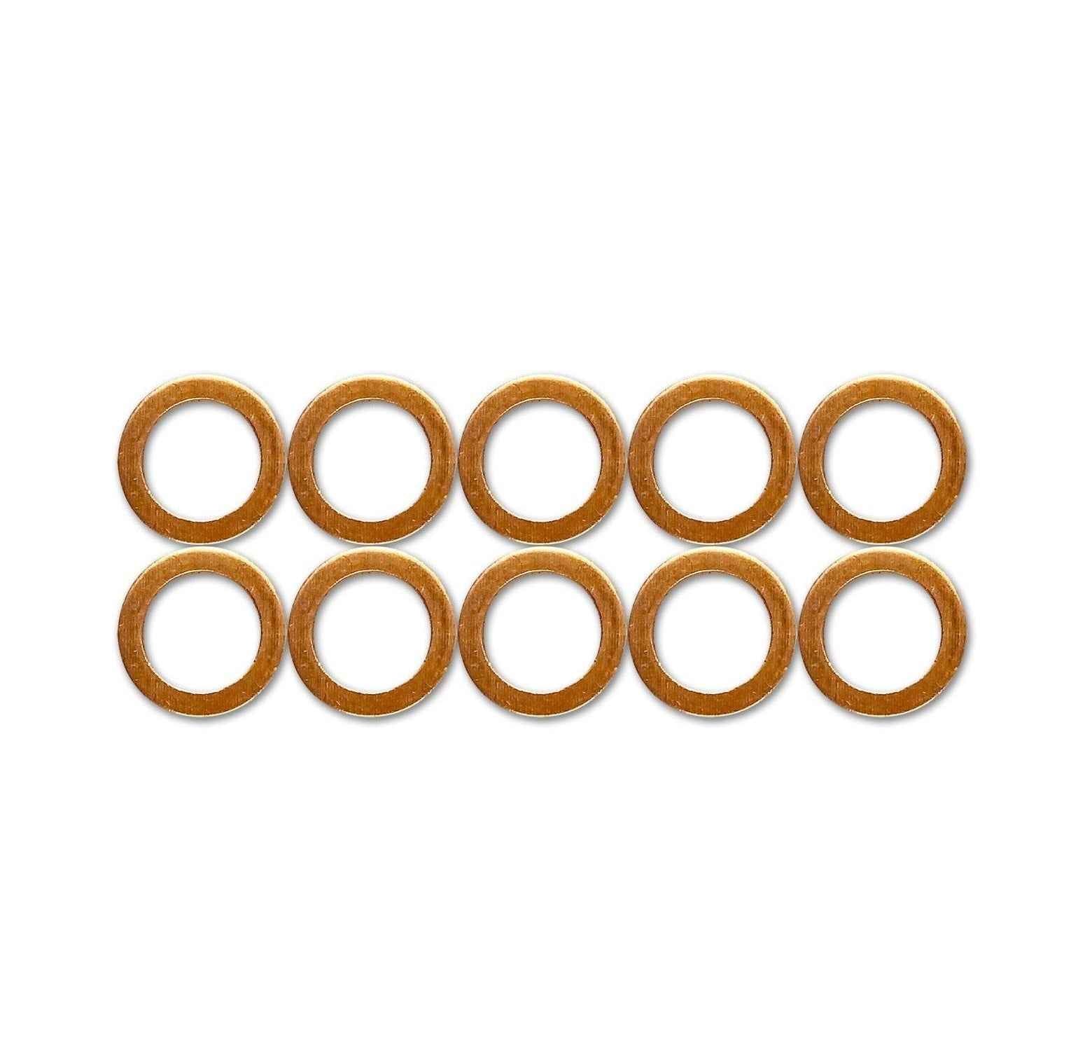 11mm / AN4 Copper Crush Washers (10 Pack)