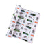 Gift Set: Washington D.C. Baby Muslin Swaddle Blanket and Burp Cloth/Bib Combo Baby Shower Essential for Newborn