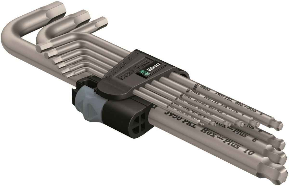 Wera 3950/9 Hex-Plus 1 SB Stainless Steel L-Key Set Metric 9 Pieces 05073544001