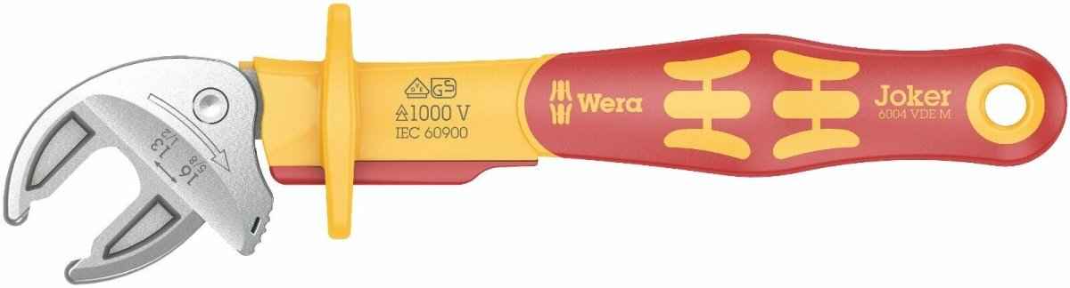 Wera 6004 Joker VDE Insulated Self Setting Spanner Wrench Medium 05020152001