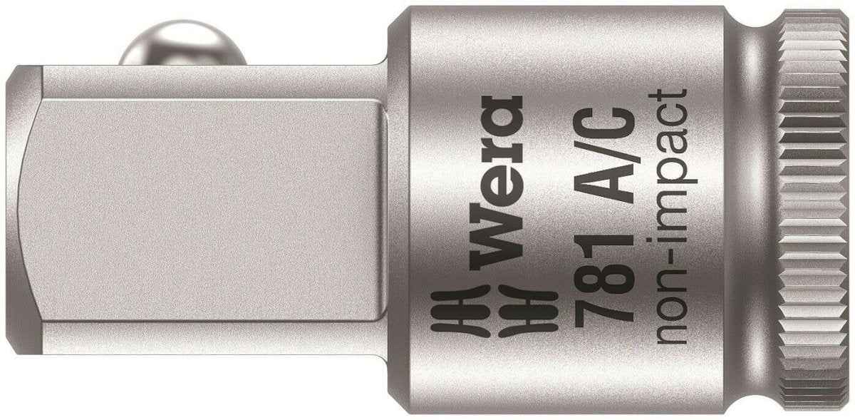 Wera 781 A/C Socket Wrench Adapter 1/4" to 1/2" Drive 05042671001