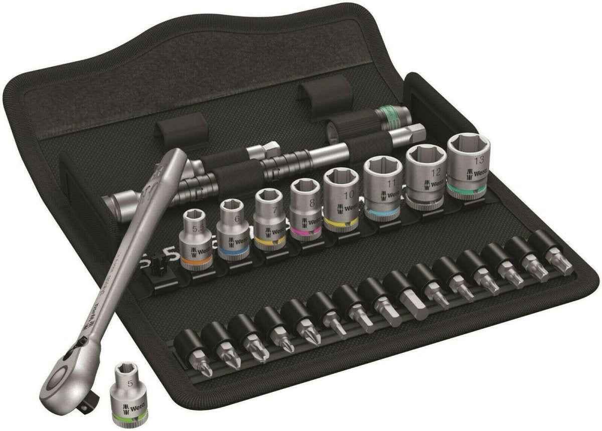 Wera 8100 SA 8 Zyklop Metal Switch Socket Set 1/4" Drive Metric 05004018001