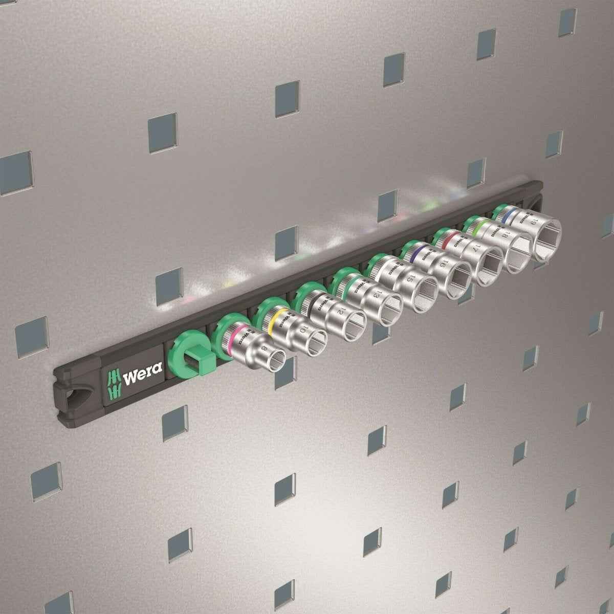 Wera B Zyklop Magnetic Rail Socket Set 3/8" Drive 9 Pieces SAE 05005450001
