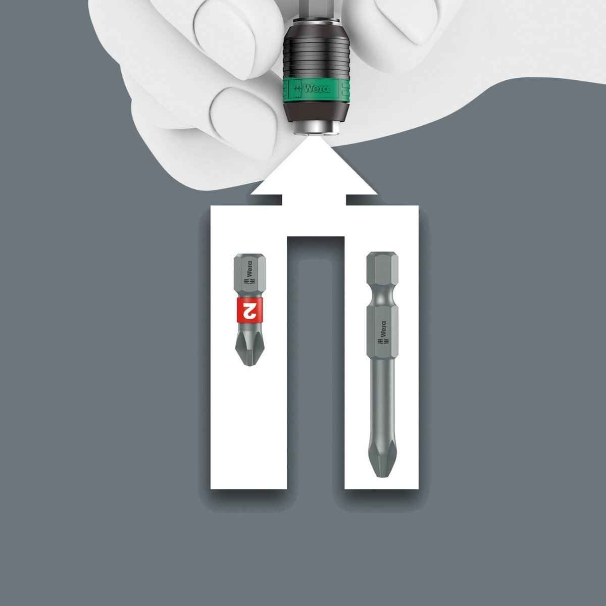 Wera Kraftform Kompakt 60 RA-R 1 Ratcheting Screwdriver Set Metric 05051530001