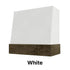 Wood Range Hood With Angled Front and Walnut Band - 30", 36", 42", 48", 54" and 60" Widths Available