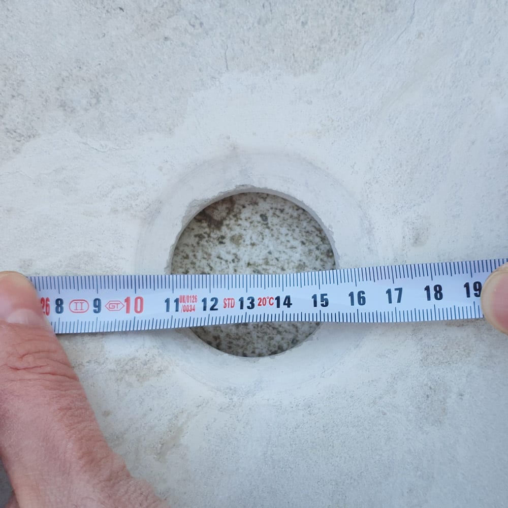 Natural Stone White Limestone Vessel Sink Polished (D)16