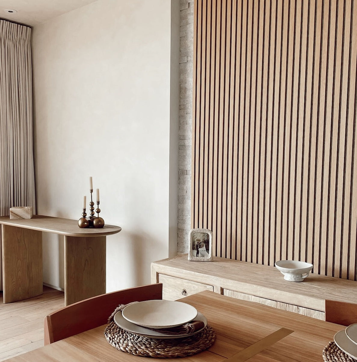 White Oak (Black Felt) Willow Panel