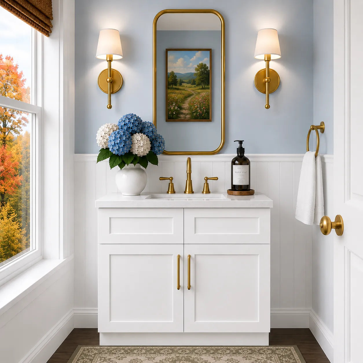 33 Inch White Shaker Single Sink Bathroom Vanity