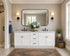80-Inch White Shaker Double-Sink Bathroom Vanity with Drawers