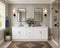 84 Inch White Shaker Double Sink Bathroom Vanity with Drawers