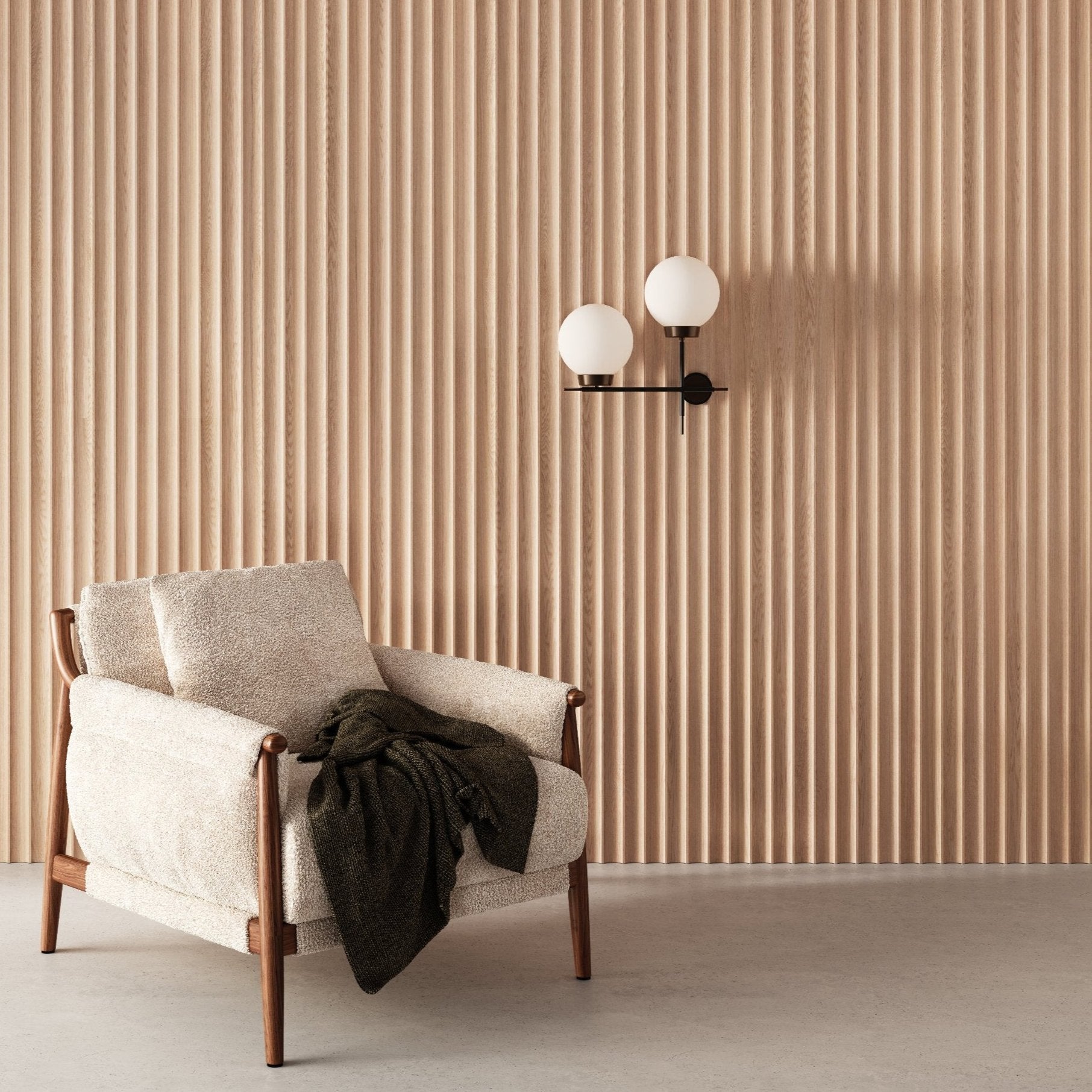 Fluted Wood Panel Samples