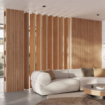 Wide Wood Slat Room Divider
