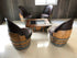 Brown Oak Barrel Chair, Handmade Wine and Whiskey Barrel Chair, Hidden Storage, Memory Foam Upholstery, Movable On Casters