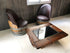 Barrel Coffee Table With Removable Glass Top - Wine/Whiskey/Bourbon Barrel Storage Table - Rustic Furniture