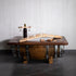 Barrel Coffee Table With Removable Glass Top - Wine/Whiskey/Bourbon Barrel Storage Table - Rustic Furniture