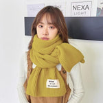 Winter Simple Soft Colorful Knitted Wool Scarf Solid Warm Scarves Lightweight Casual Couple Muffler Striped Elegant Hijab Cashmere Scarf Neck Scarf Christmas Gift For  Women