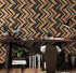 Modern Design Wooden Zigzag Panel Wallpaper Mural. #6736