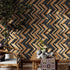Modern Design Wooden Zigzag Panel Wallpaper Mural. #6736