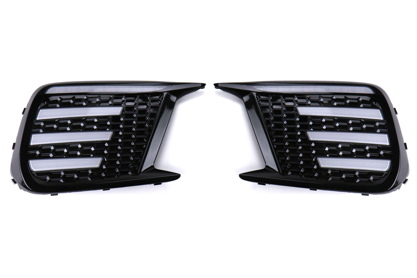 OLM Clear Tri-Bar Fog Light Bezel - 2018-2021 Subaru STI / 2018 WRX