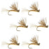 Tan X Caddis Emerging Caddis Adult Trout Dry Fly - 6 Flies Hook Size 16