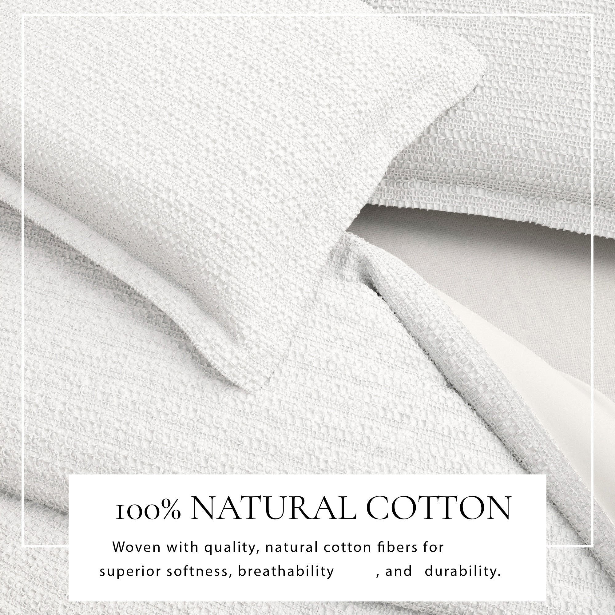 100% Cotton Waffle Weave Duvet Set - Mattea Collection