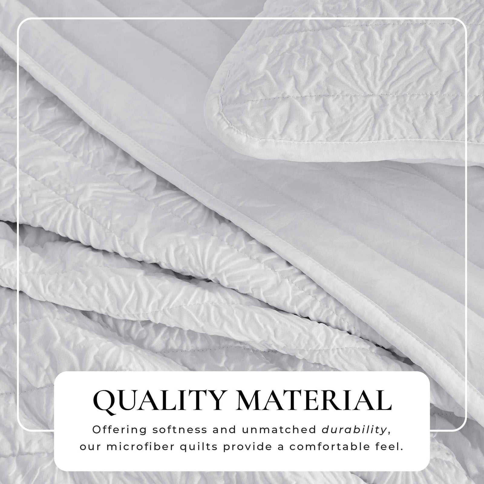 Floral Embossed Quilt Set - Floral Microsculpt Collection