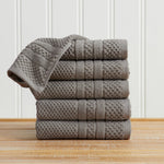 100% Cotton Checkered Jacquard Bath Towel Set - Giuliana Collection