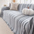 Modern Minimalist Sofa Throw Cover Cotton Knit Throws for Couch Scratch Proof Couch Cover
