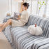 Modern Minimalist Sofa Throw Cover Cotton Knit Throws for Couch Scratch Proof Couch Cover